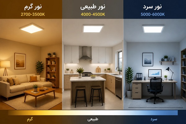 انواع نور پنل ال ای دی